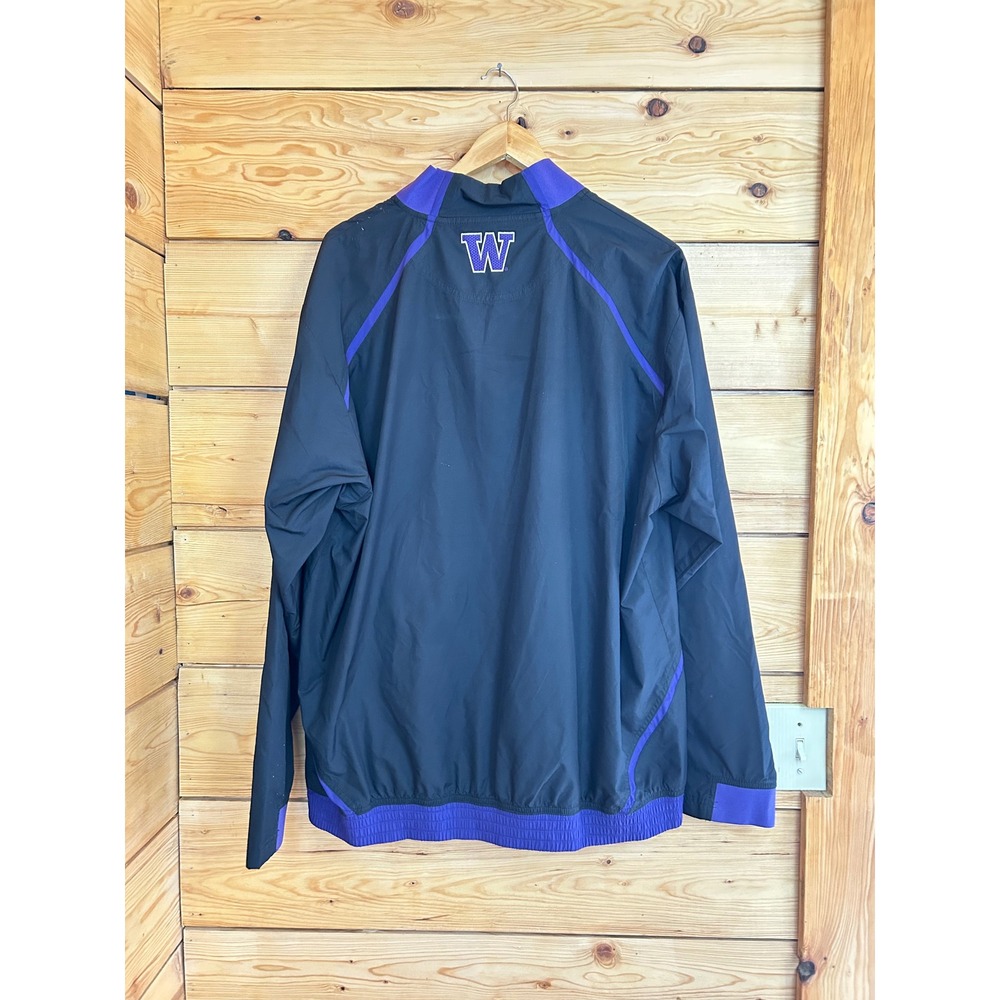 Nike Team Washington Huskies NikeFIT Storm Windbreaker Jacket Black Purple Large - Picture 8 of 13